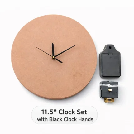 11.5" Clock Set with Black Hands – DIY Resin Wall Clock Kit with Clock Machine