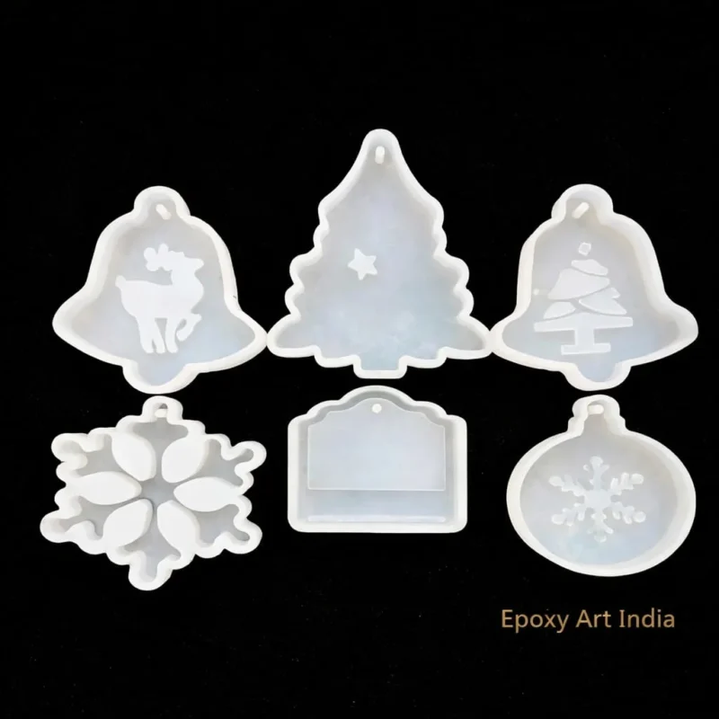 Christmas Decorations Silicone Molds – DIY Resin, Clay Craft Molds