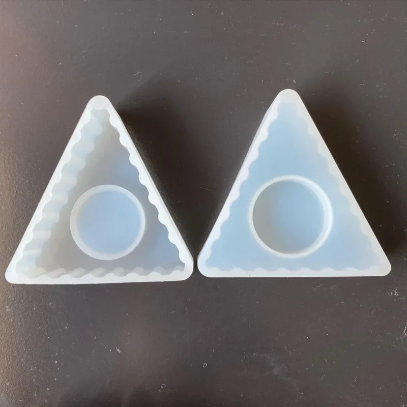 Triangle Tealight Candle Holder Silicone Mold for Resin Art