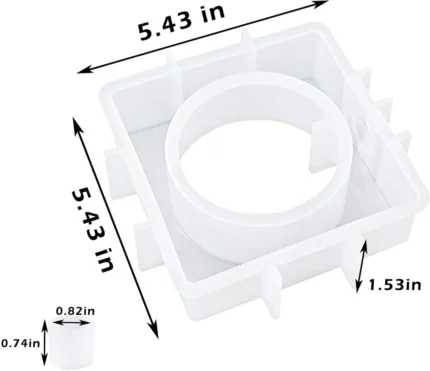 Square Resin Vase & Planter Silicone Mold for Resin Art