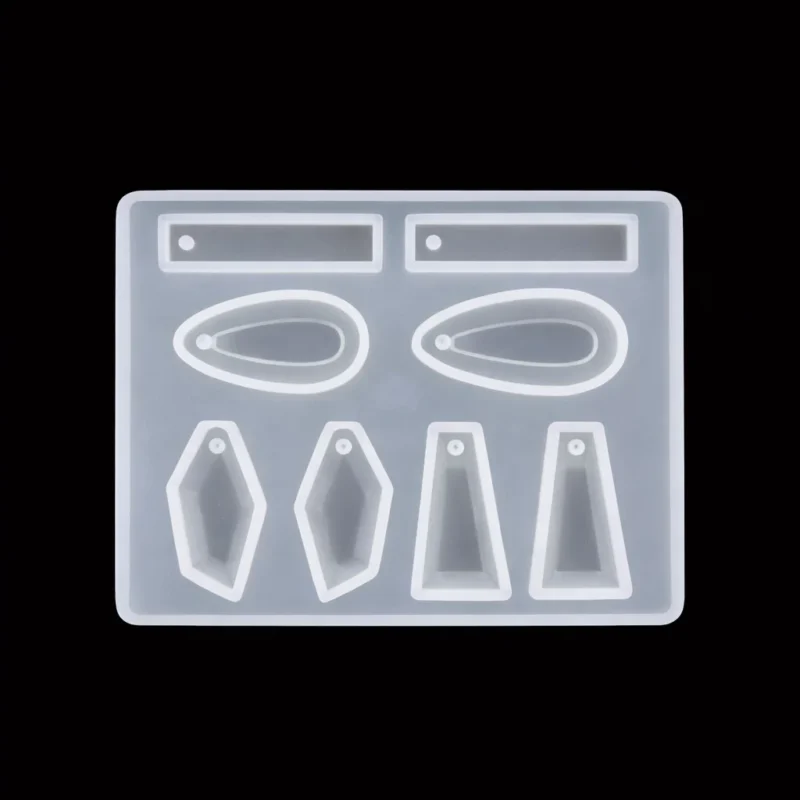 8-Cavity Silicone Earring / Pendant Resin Mold for Resin Art
