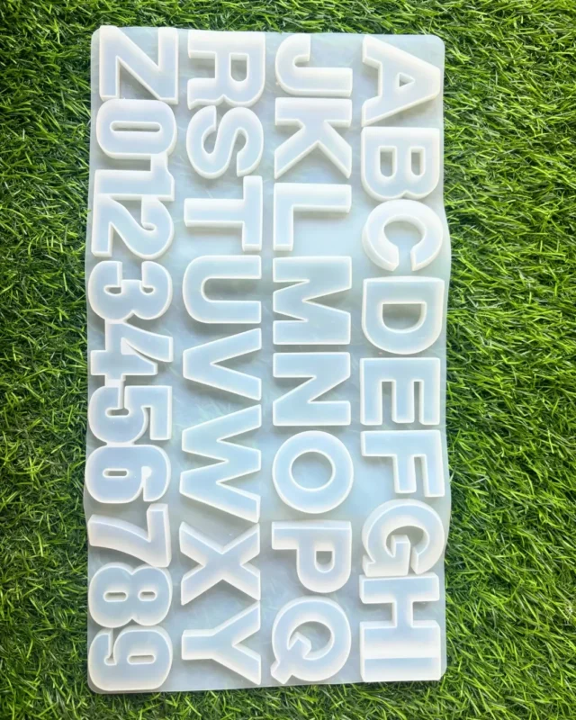 Alphabet Silicone Mold Without Hole (Back Pour) for Resin Art