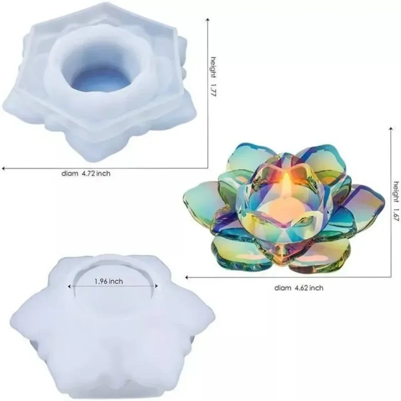 Lotus T-Light Silicone Mold for Resin Art