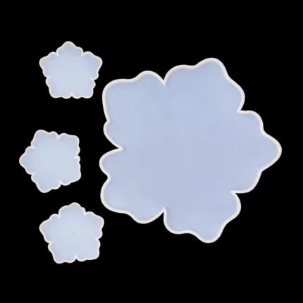 14 Inch Flower Resin Art Mold with 4 Inch Flower Coaster Mold – Silicone Mould Combo