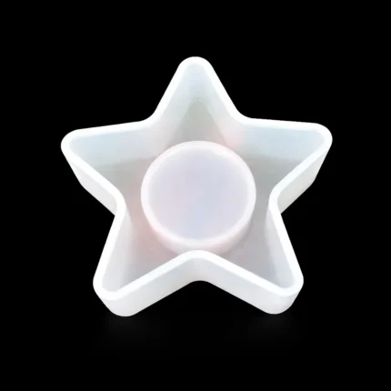 3″ Star Shape Tealight Candle Holder Silicone Mold for Resin Art