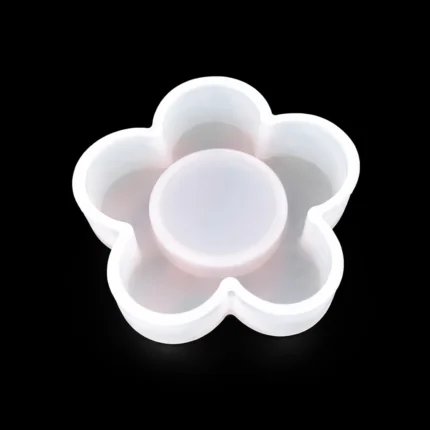3″ Flower Shape Tealight Candle Holder Silicone Mold for Resin Art