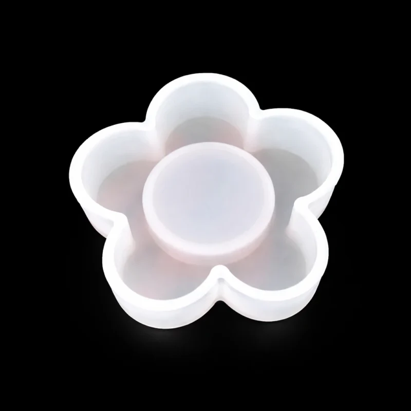 3″ Flower Shape Tealight Candle Holder Silicone Mold for Resin Art