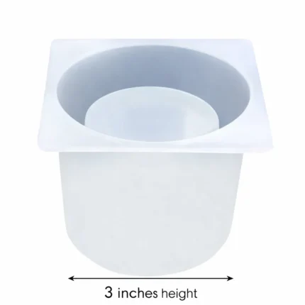 Round Flower Pot Silicone Mold – 3 Inch Resin Planter Casting Mold for Resin Art