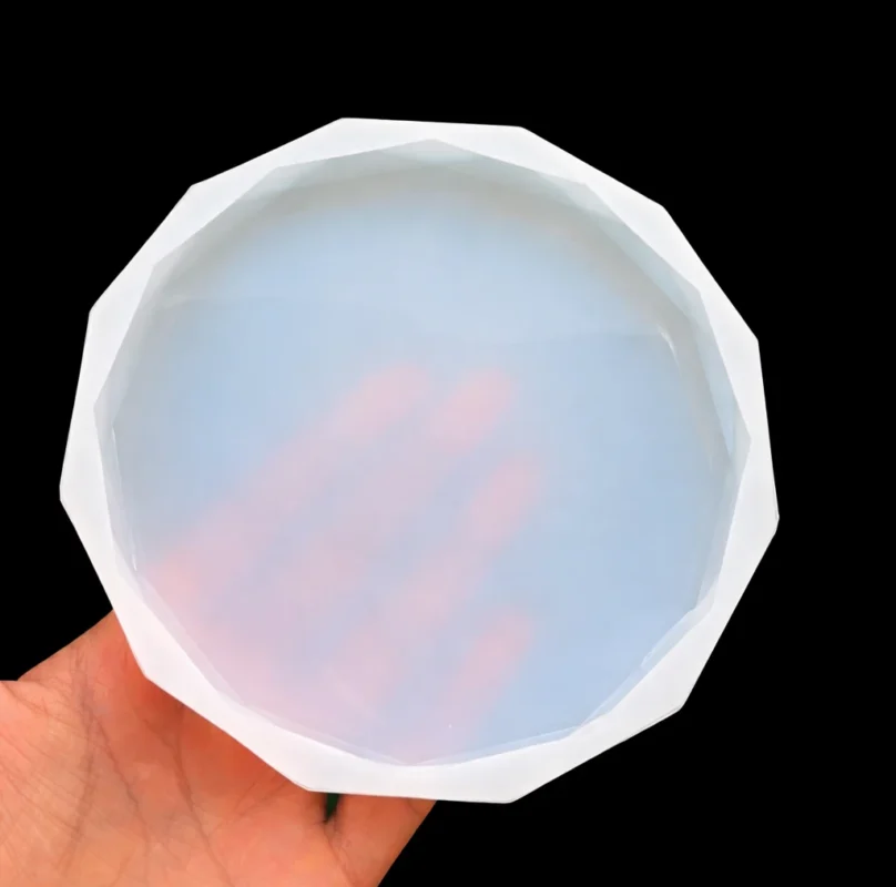 5″ Diamond Cut Edge Coaster Silicone Mold for Resin Art