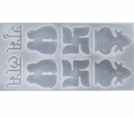 Diwali Shubh Labh Saathiya Kalash Silicone Mold for Resin Art