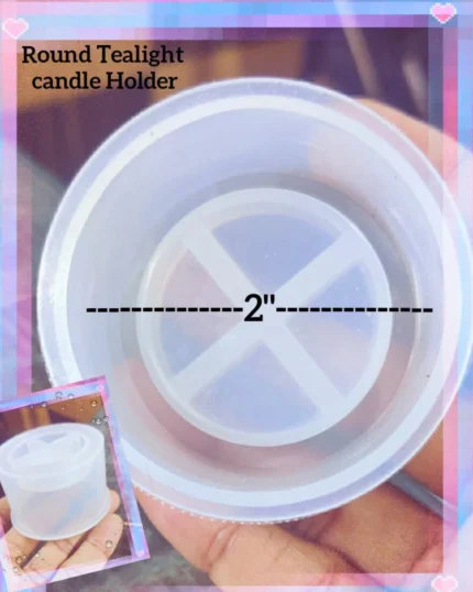 2″ round shape tealight candle holder mould