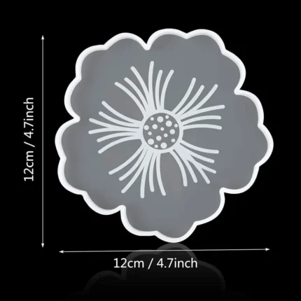 Flower Coaster 3D Effect Silicone Mold for Resin Art
