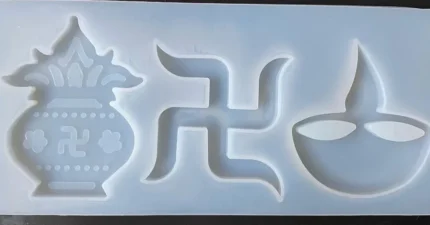 Kalash, Diya & Swastik Diwali Silicone Mold for Resin Art