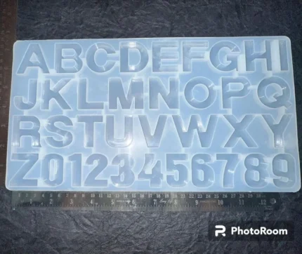 Alphabet Resin Mold – Front Pour, Without Keychain Hole