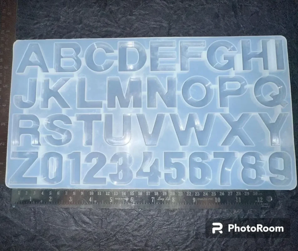 Alphabet Resin Mold – Front Pour, Without Keychain Hole
