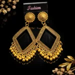 Traditional Golden Jhumka Earrings – Elegant Ethnic Design