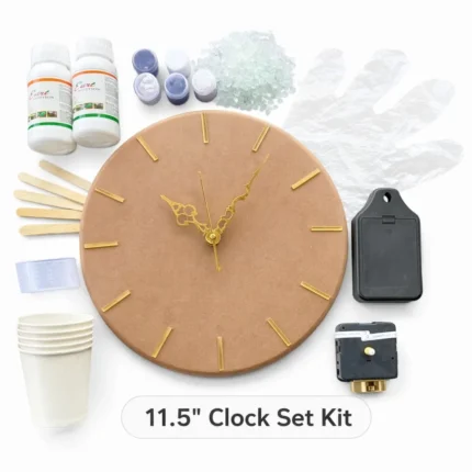 Starter Kit – Make Your Own 11.5" Full Clock – DIY Resin Wall Clock Kit with Clock Machine (Designer Type 2)