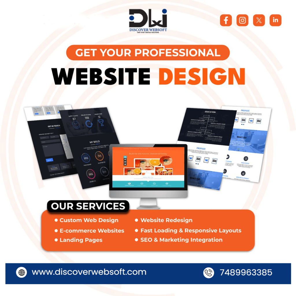 Web Designing Indore by Discover Websoft – Professional Website Design Services
